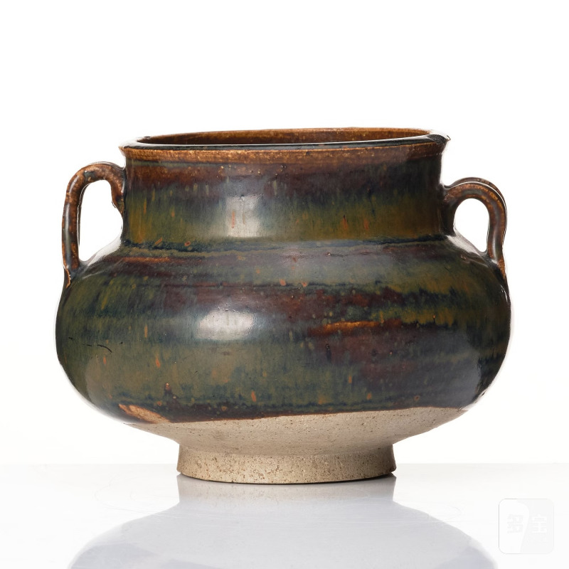 A black and brown glazed stoneware jar, - 图4